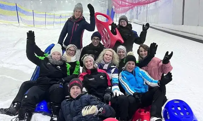 Das Praxisteam in der Skihalle